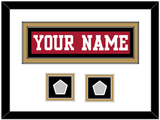 San Francisco Nameplate & 2 Super Bowl Patches - Home Red - Double Mat 3