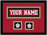 San Francisco Nameplate & 2 Super Bowl Patches - Home Red - Double Mat 5