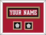 San Francisco Nameplate & 2 Super Bowl Patches - Home Red - Double Mat 5