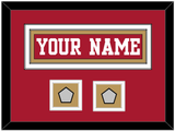 San Francisco Nameplate & 2 Super Bowl Patches - Home Red - Double Mat 7