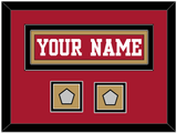 San Francisco Nameplate & 2 Super Bowl Patches - Home Red - Double Mat 9