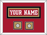 San Francisco Nameplate & 2 Super Bowl Patches - Home Red - Double Mat 9