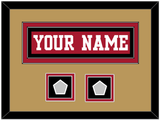 San Francisco Nameplate & 2 Super Bowl Patches - Home Red - Double Mat 11