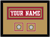 San Francisco Nameplate & 2 Super Bowl Patches - Home Red - Double Mat 13