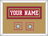 San Francisco Nameplate & 2 Super Bowl Patches - Home Red - Double Mat 13