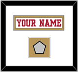 San Francisco Nameplate & Super Bowl Patch - Road White - Single Mat 1
