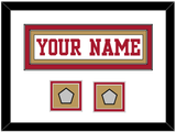 San Francisco Nameplate & 2 Super Bowl Patches - Road White - Double Mat 3