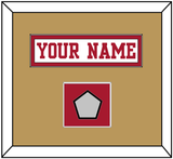 San Francisco Nameplate & Super Bowl Patch - Road White - Single Mat 4