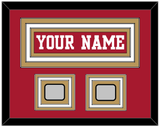 San Francisco Nameplate & 2 Super Bowl Patches - Home Red - Triple Mat 3