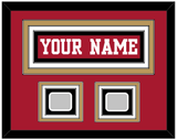 San Francisco Nameplate & 2 Super Bowl Patches - Home Red - Triple Mat 5