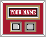 San Francisco Nameplate & 2 Super Bowl Patches - Home Red - Triple Mat 5