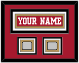San Francisco Nameplate & 2 Super Bowl Patches - Home Red - Triple Mat 7