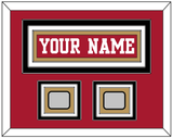 San Francisco Nameplate & 2 Super Bowl Patches - Home Red - Triple Mat 7