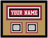 San Francisco Nameplate & 2 Super Bowl Patches - Home Red - Triple Mat 9