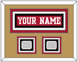 San Francisco Nameplate & 2 Super Bowl Patches - Home Red - Triple Mat 9
