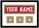 San Francisco Nameplate & 3 Super Bowl Patches - Home Red - Single Mat 1