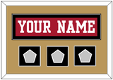 San Francisco Nameplate & 3 Super Bowl Patches - Home Red - Single Mat 3