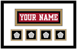 San Francisco Nameplate & 4 Super Bowl Patches - Home Red - Double Mat 2