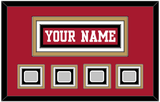 San Francisco Nameplate & 4 Super Bowl Patches - Home Red - Triple Mat 3