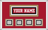 San Francisco Nameplate & 4 Super Bowl Patches - Home Red - Triple Mat 3