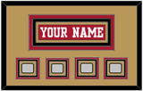 San Francisco Nameplate & 4 Super Bowl Patches - Home Red - Triple Mat 5