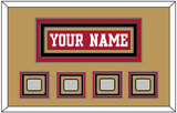 San Francisco Nameplate & 4 Super Bowl Patches - Home Red - Triple Mat 5