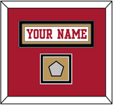 San Francisco Nameplate & Super Bowl Patch - Road White - Double Mat 5