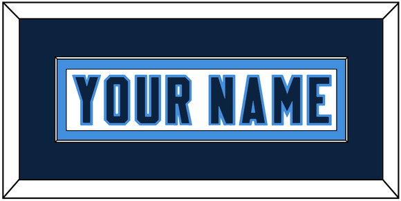 Tennessee Nameplate - Road White - Single Mat 3