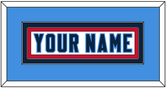 Tennessee Nameplate - Road White - Double Mat 7