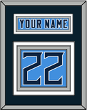 Tennessee Nameplate & Number (Back) - Alternate Light Blue - Triple Mat 3