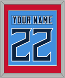 Tennessee Nameplate & Number (Back) Combined - Alternate Light Blue - Single Mat 3