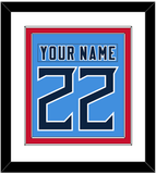 Tennessee Nameplate & Number (Back) Combined - Alternate Light Blue - Double Mat 2