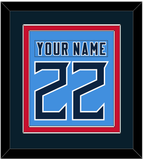 Tennessee Nameplate & Number (Back) Combined - Alternate Light Blue - Double Mat 5
