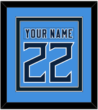 Tennessee Nameplate & Number (Back) Combined - Alternate Light Blue - Double Mat 6