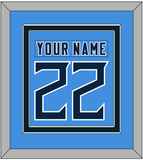 Tennessee Nameplate & Number (Back) Combined - Alternate Light Blue - Double Mat 6