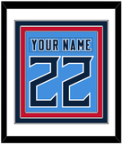 Tennessee Nameplate & Number (Back) Combined - Alternate Light Blue - Triple Mat 2