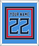 Tennessee Nameplate & Number (Back) Combined - Alternate Light Blue - Triple Mat 6