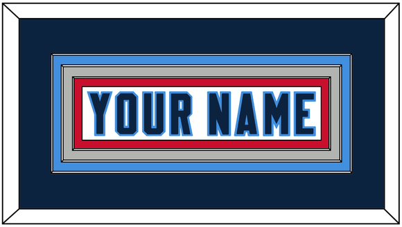 Tennessee Nameplate - Road White - Triple Mat 5