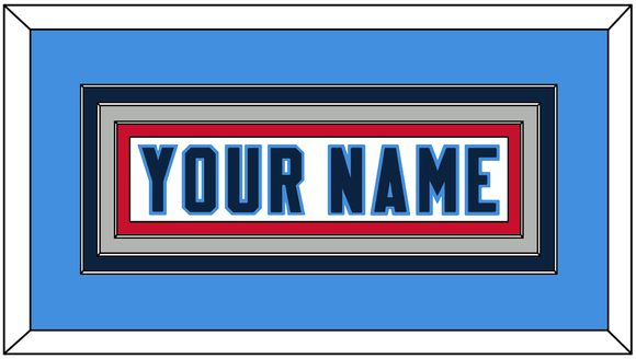 Tennessee Nameplate - Road White - Triple Mat 6