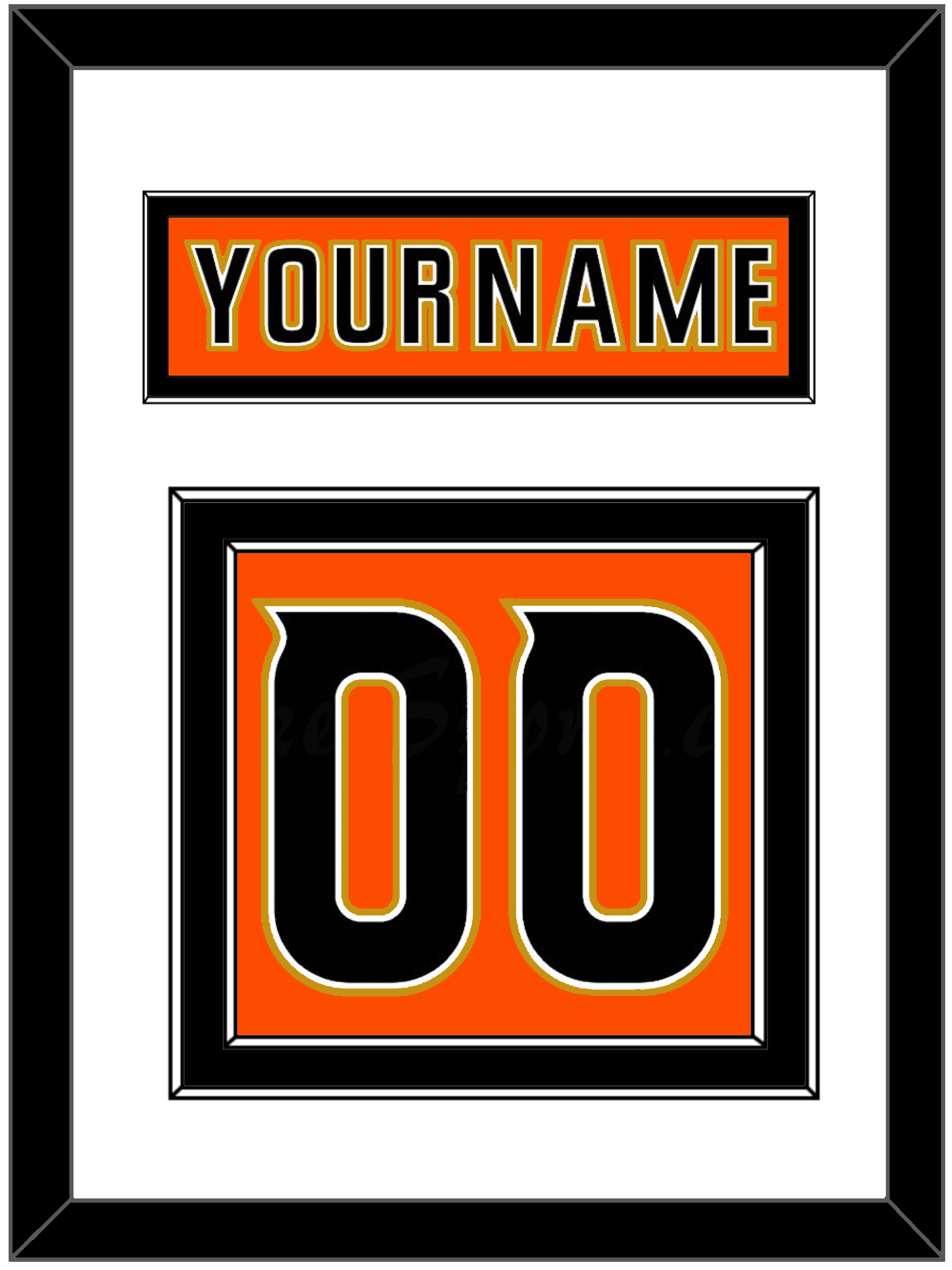 Anaheim Nameplate & Number (Back) - 2014 Stadium Series Orange - Signature Tier 1
