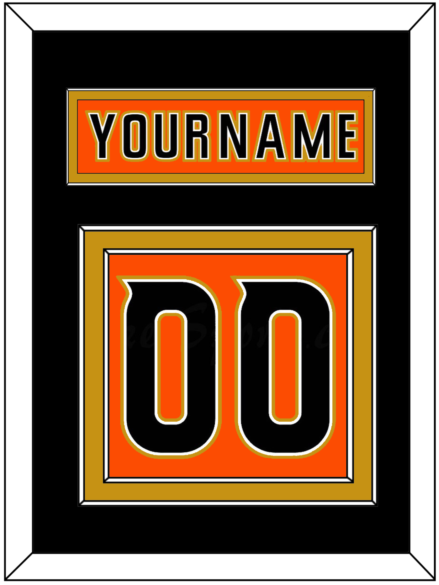 Anaheim Nameplate & Number (Back) - 2014 Stadium Series Orange - Signature Tier 2