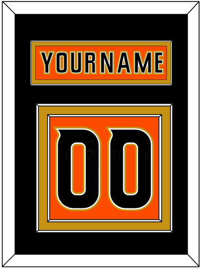 Anaheim Nameplate & Number (Back) - 2014 Stadium Series Orange - Signature Tier 2