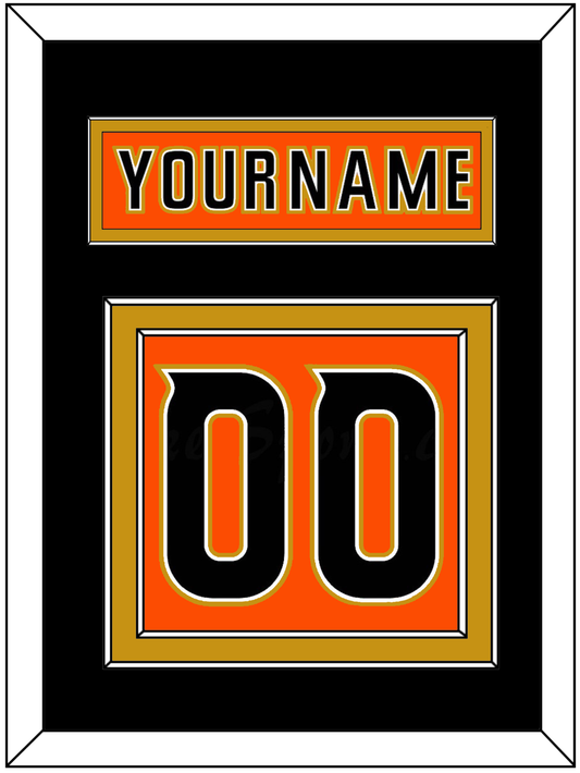 Anaheim Nameplate & Number (Back) - 2014 Stadium Series Orange - Signature Tier 2