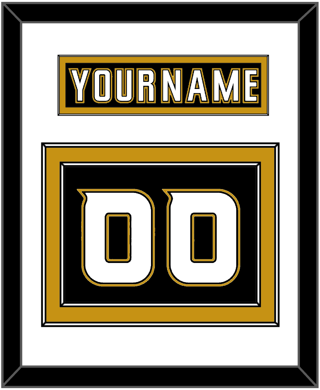 Anaheim Nameplate & Number (Back) - Home Black (2006-2014) - Signature Tier 1