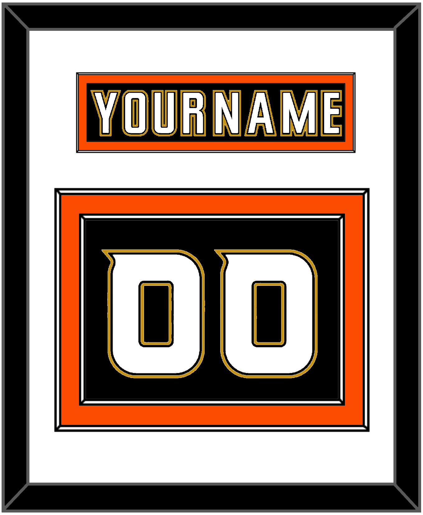 Anaheim Nameplate & Number (Back) - Home Black (2006-2014) - Signature Tier 2