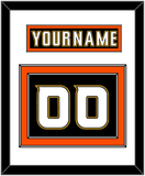 Anaheim Nameplate & Number (Back) - Home Black (2006-2014) - Double Mat 2