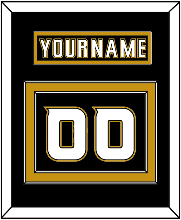Anaheim Nameplate & Number (Back) - Home Black (2006-2014) - Double Mat 3