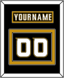 Anaheim Nameplate & Number (Back) - Home Black (2006-2014) - Double Mat 3