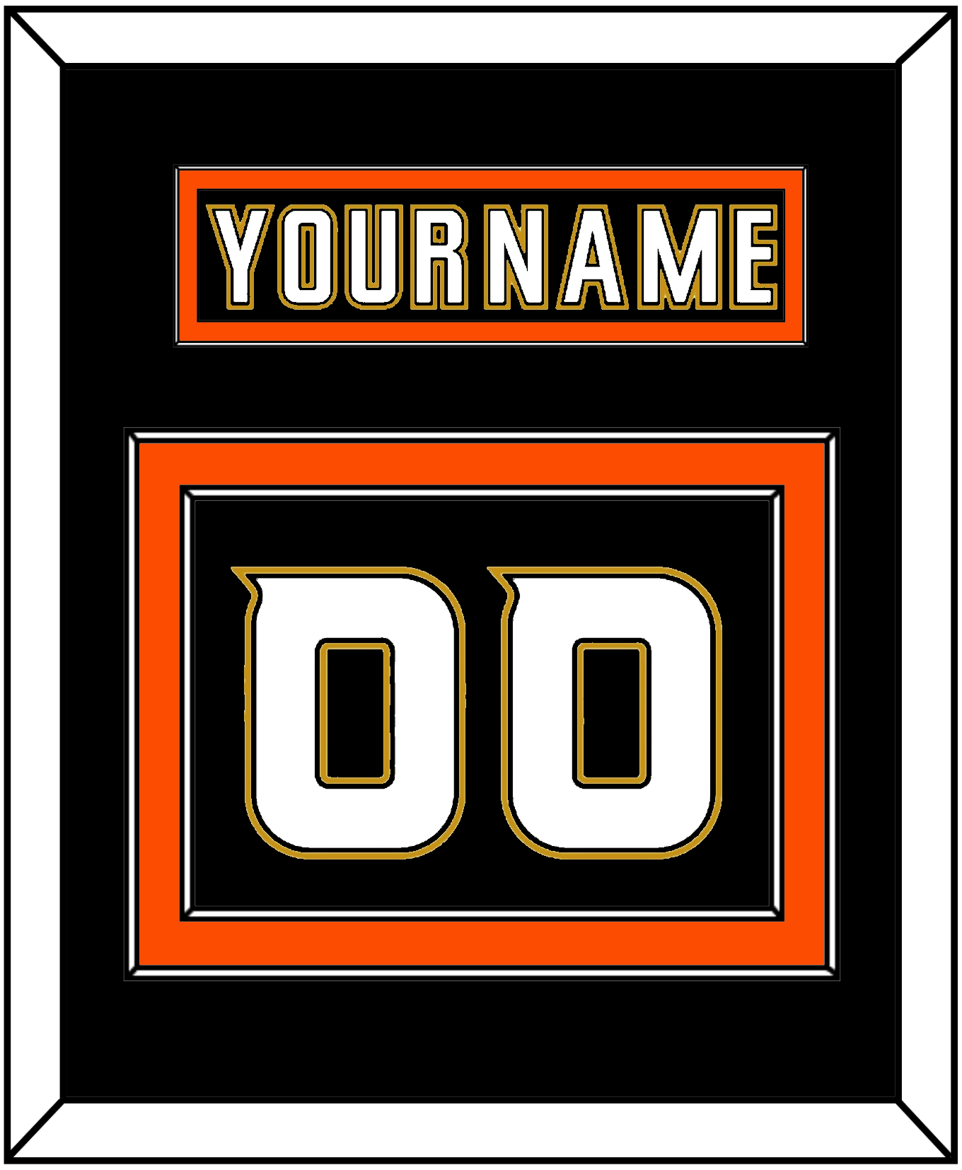 Anaheim Nameplate & Number (Back) - Home Black (2006-2014) - Signature Tier 4