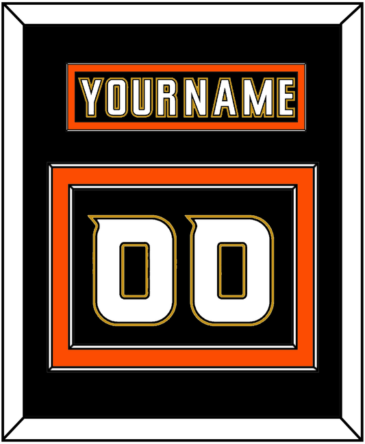 Anaheim Nameplate & Number (Back) - Home Black (2006-2014) - Signature Tier 4